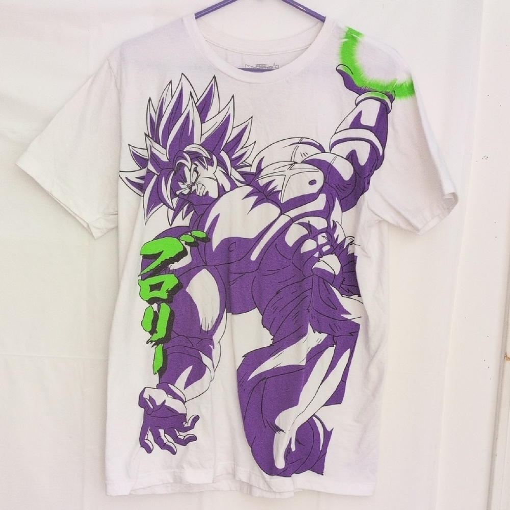 Dragon Ball Super From The Movie White and Purple Graphic Men's T-Shirt